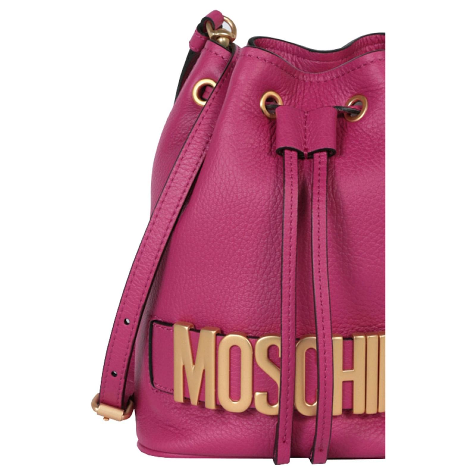 Moschino logo bucket bag sale