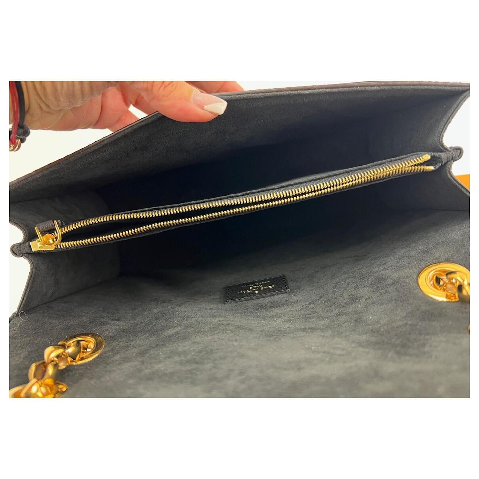 LOUIS VUITTON Victoire Monogram Black Leather Hand Bag M41730 - NEW