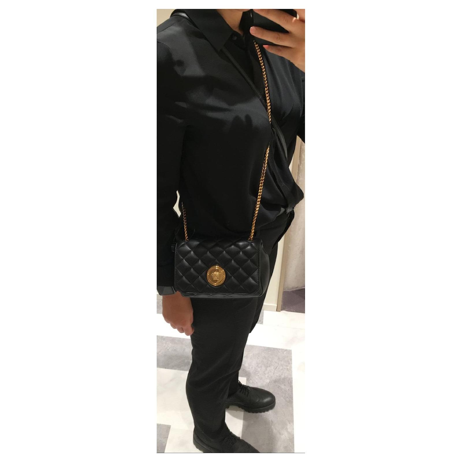 VERSACE. Bag new Black Leather ref.683538 - Joli Closet