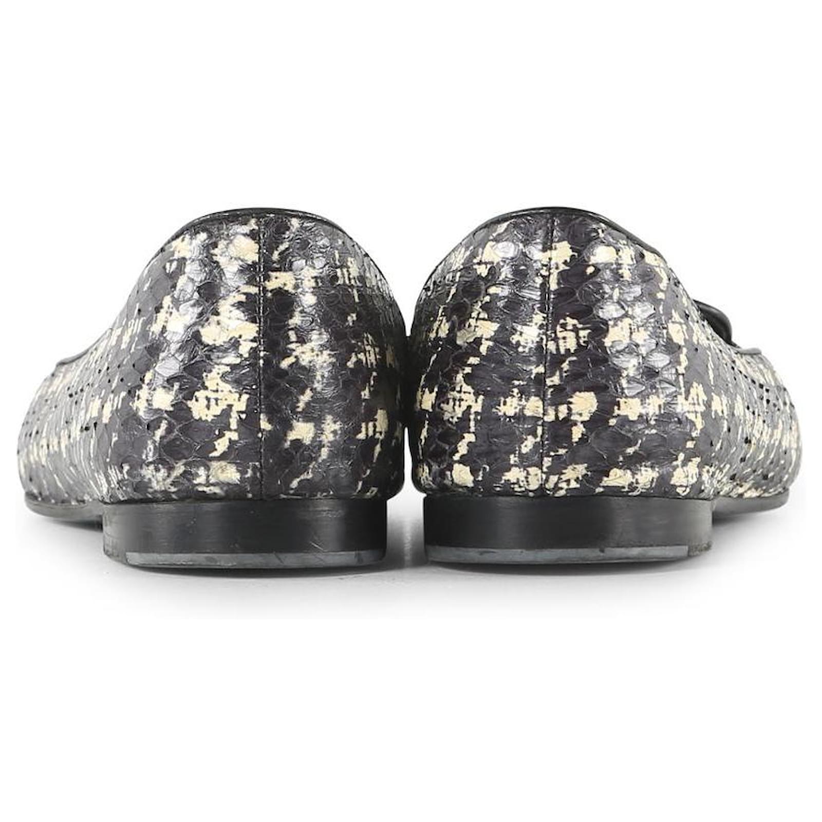 Topshop - Carter - Mocassins effet peau de serpent à détail froncé | ASOS