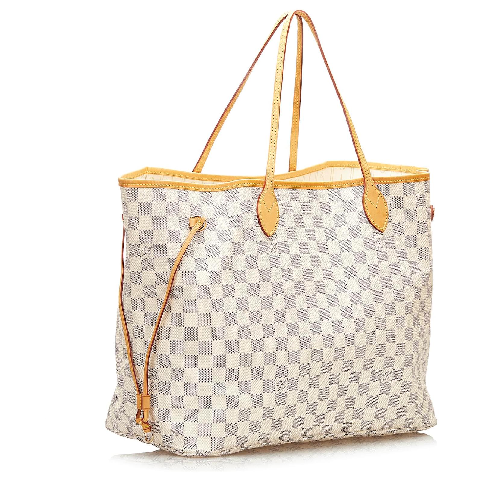 Louis Vuitton White Damier Azur Neverfull GM Cloth ref.683758 - Joli Closet