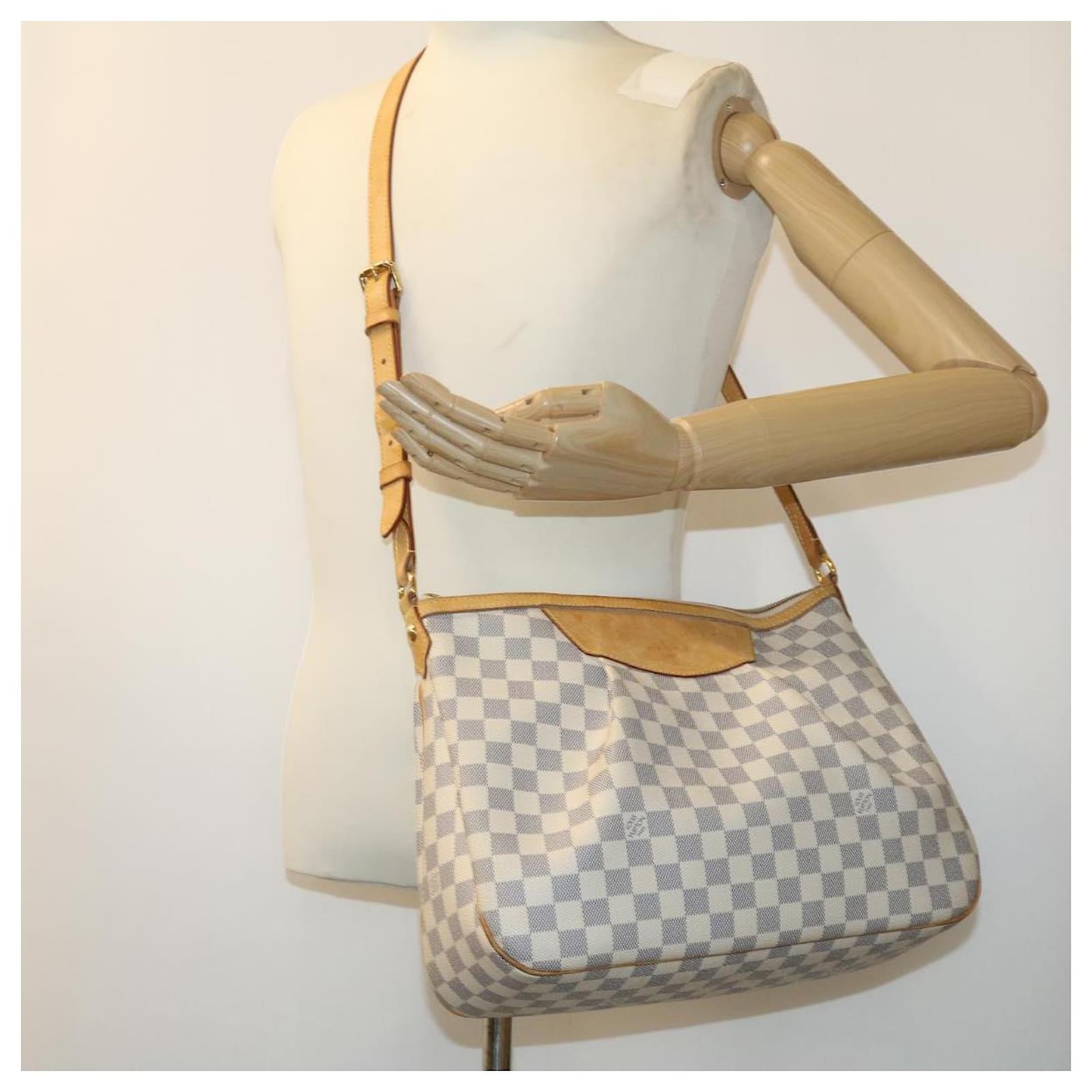 LOUIS VUITTON Damier Azur Siracusa MM Hand Bag N41112 LV Auth 32114  ref.683861 - Joli Closet