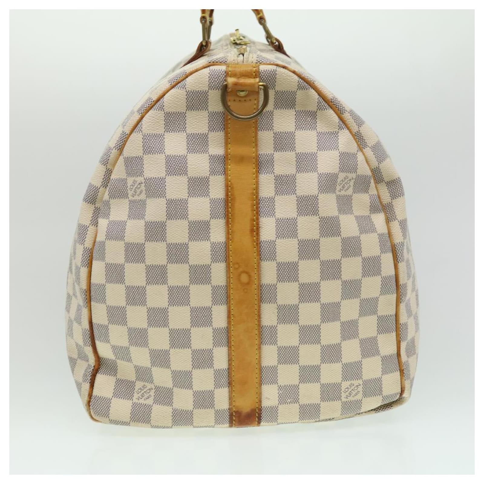 LOUIS VUITTON Damier Azur Keepall Bandouliere55 Boston Bag N41429 LV Auth  ro449 ref.683893 - Joli Closet