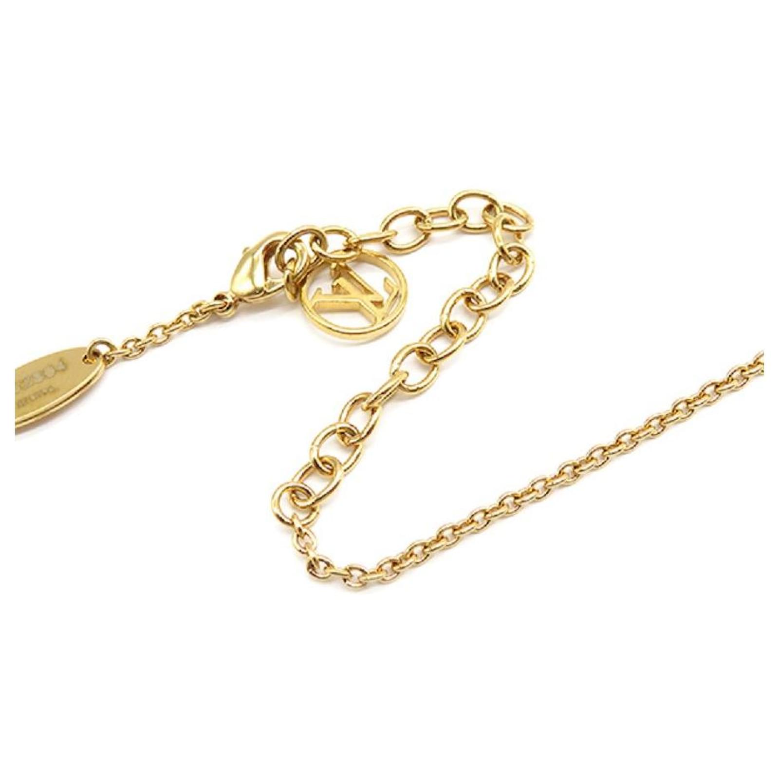 Louis Vuiiton Two Tone Gold Plated Logo Mania Bracelet Louis Vuitton