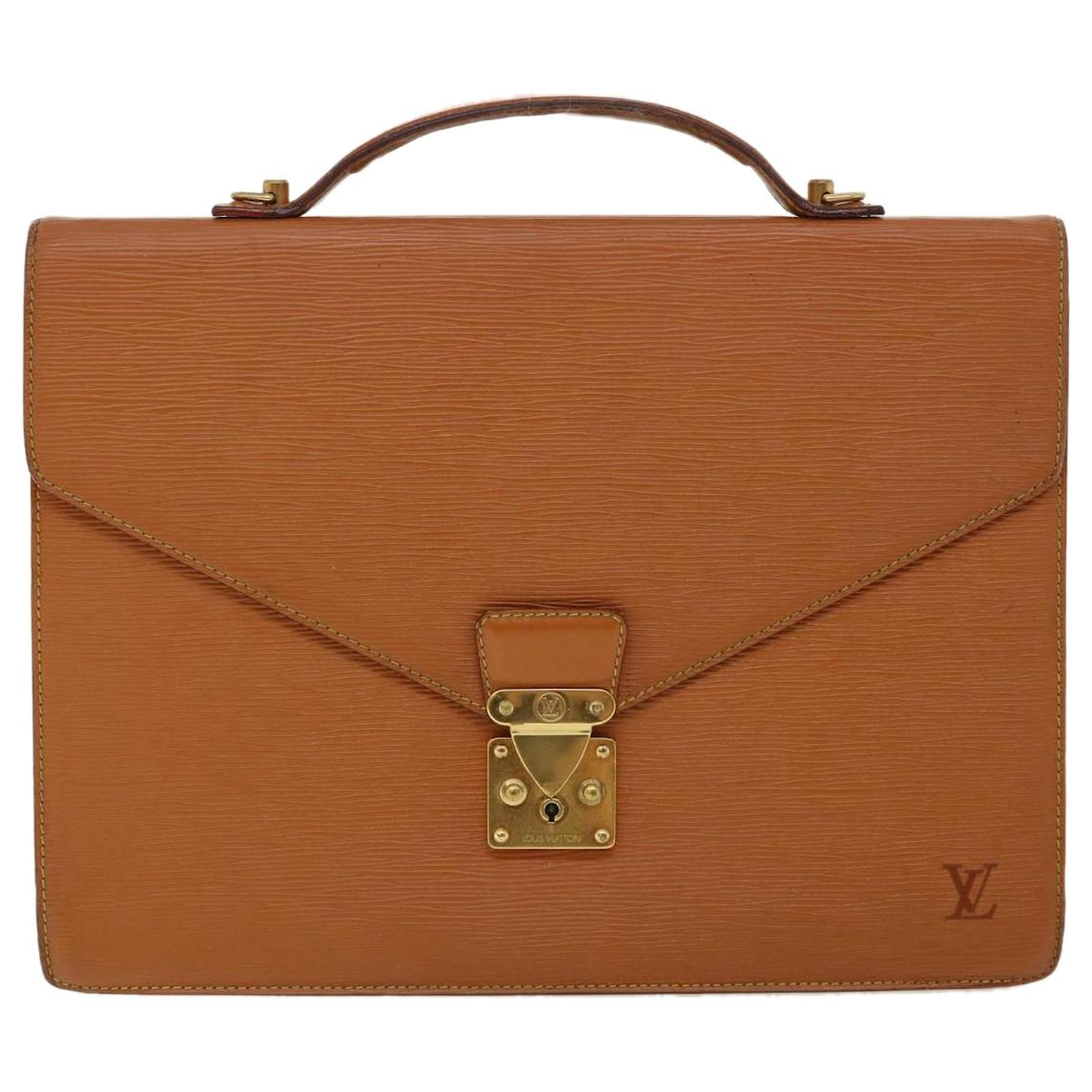 Louis Vuitton Porte-Documents Bandouliere Crossbody Bag Briefcase(Brown)