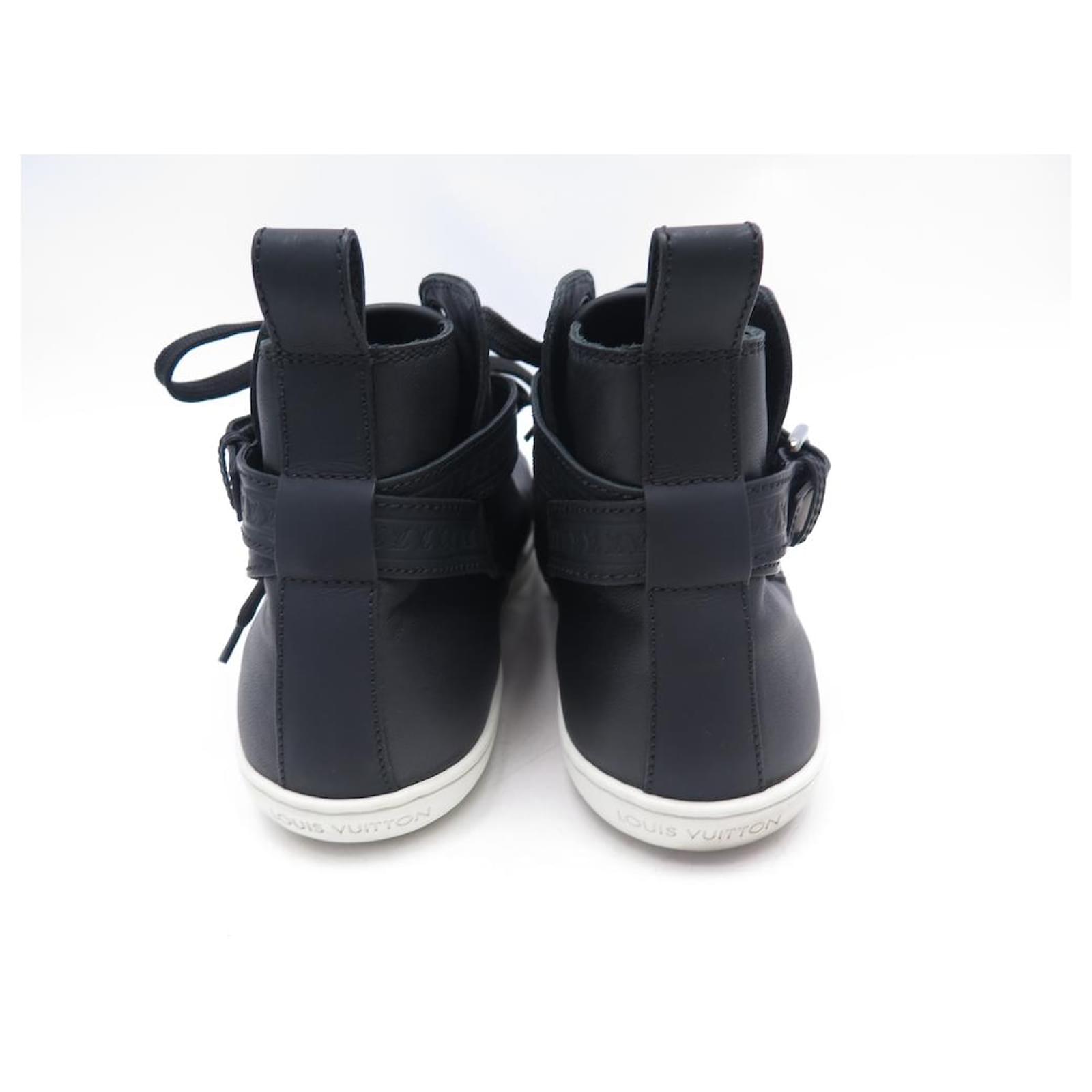 NEW LOUIS VUITTON FALCON HIGH TOP SNEAKERS SHOES 7 IT 42 LEATHER SNEAKERS  Black ref.685169 - Joli Closet