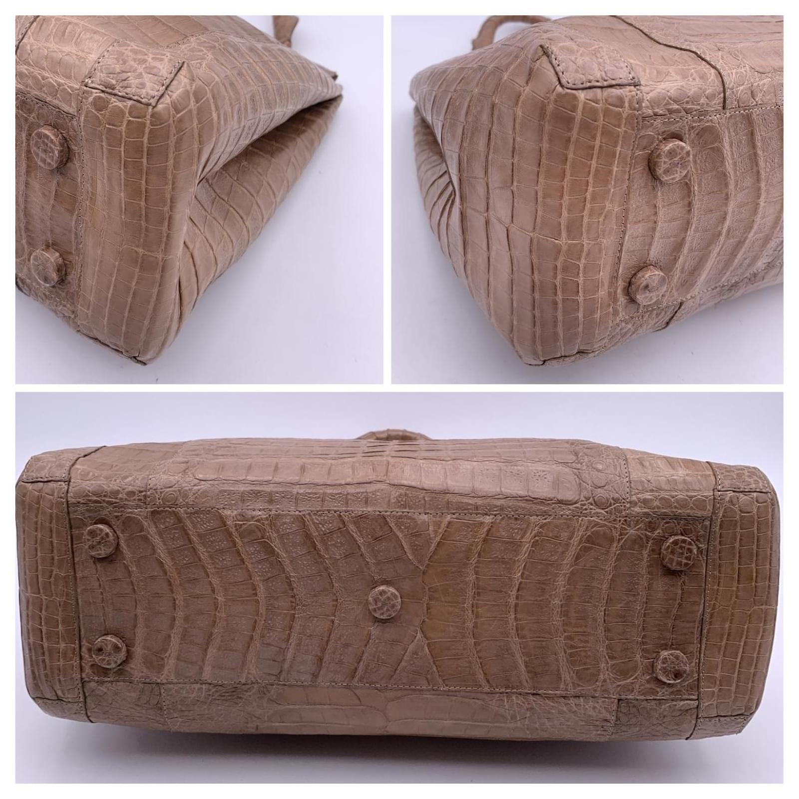 Nancy Gonzalez Nancy Gonzales Taupe Leather Satchel Handbag Top Handle Bag  Beige ref.685291 - Joli Closet