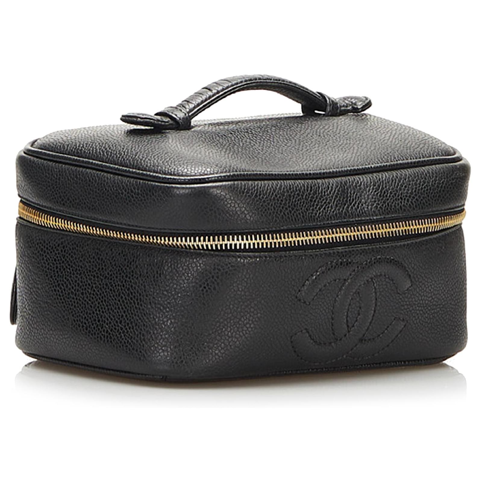 Chanel Black Caviar Leather Vanity Bag ref.685418 - Joli Closet