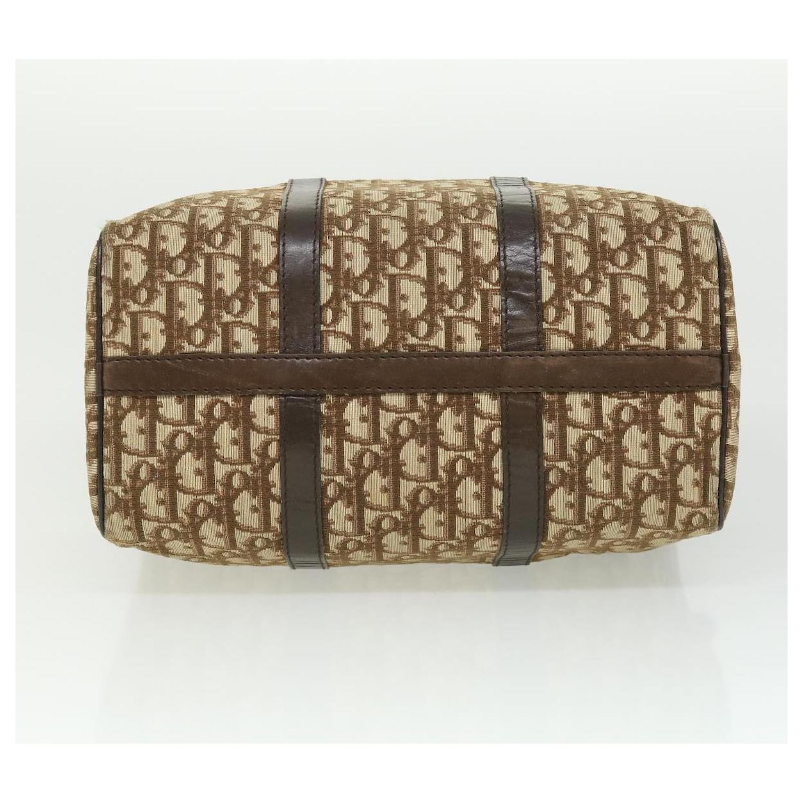 Vintage Dior Oblique Boston bag, Size 25 cm, Color: Brown