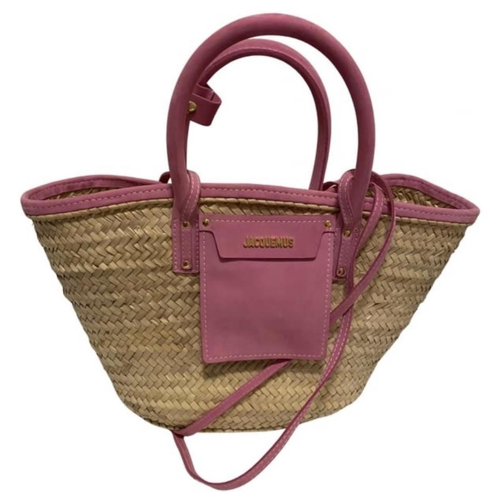 Jacquemus Handbags Pink Straw ref.686237 Joli Closet