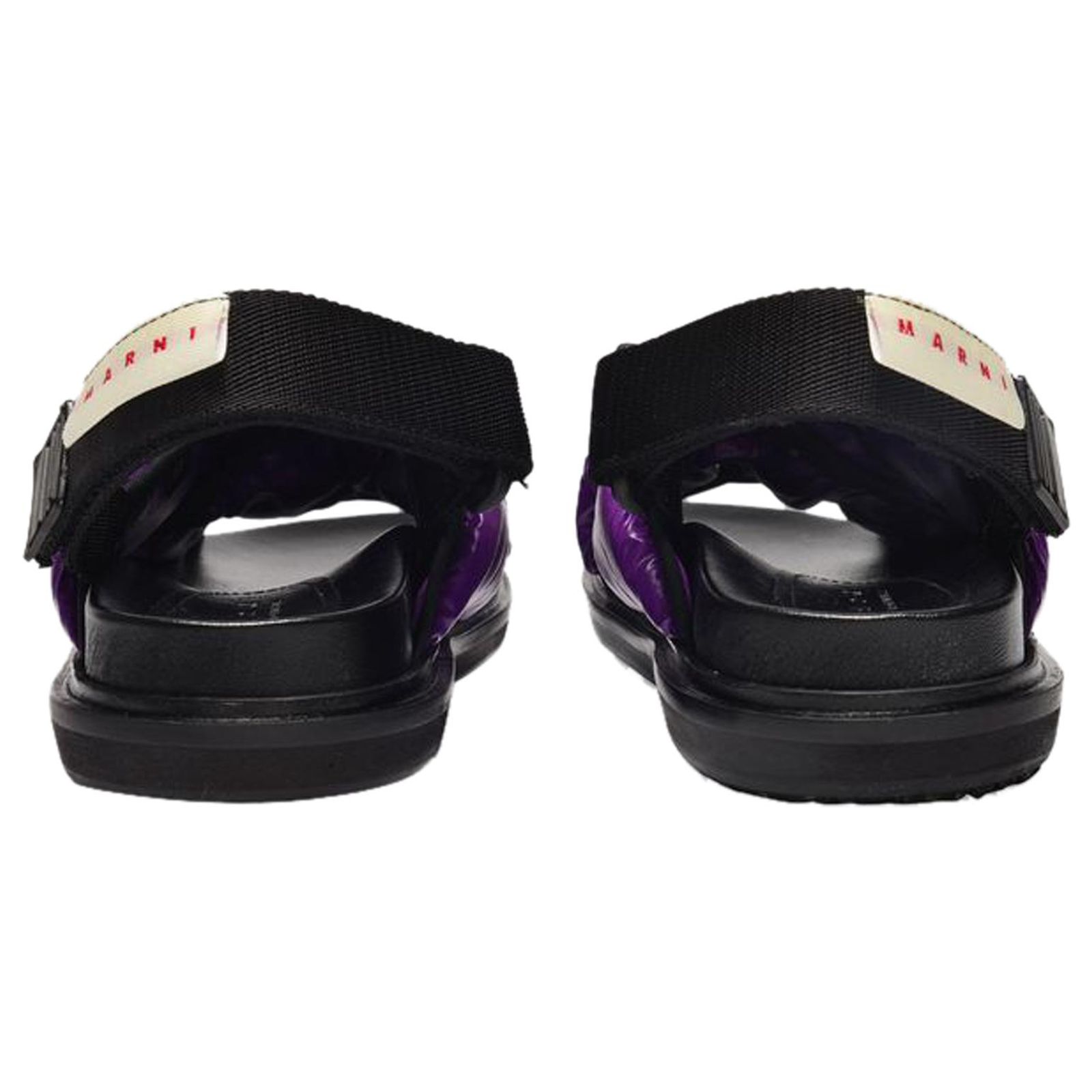 Marni Cross Puffy Sandals Marni Fb Cross Puffy Nylon in Purple Synthetic Leatherette  main image 2