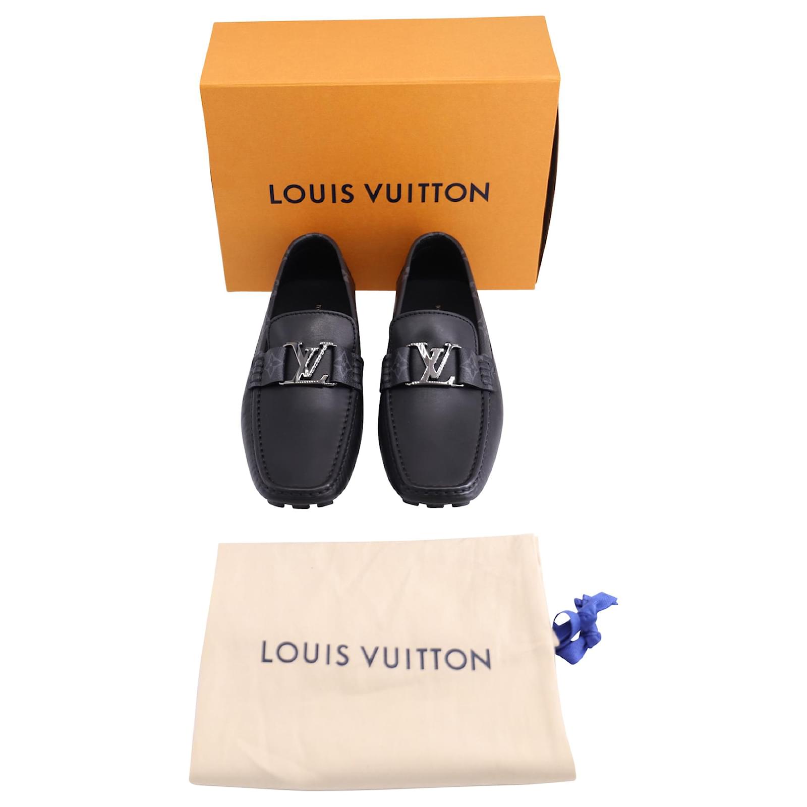Louis Vuitton Monte Carlo Moccasin in Black Calfskin Leather Pony