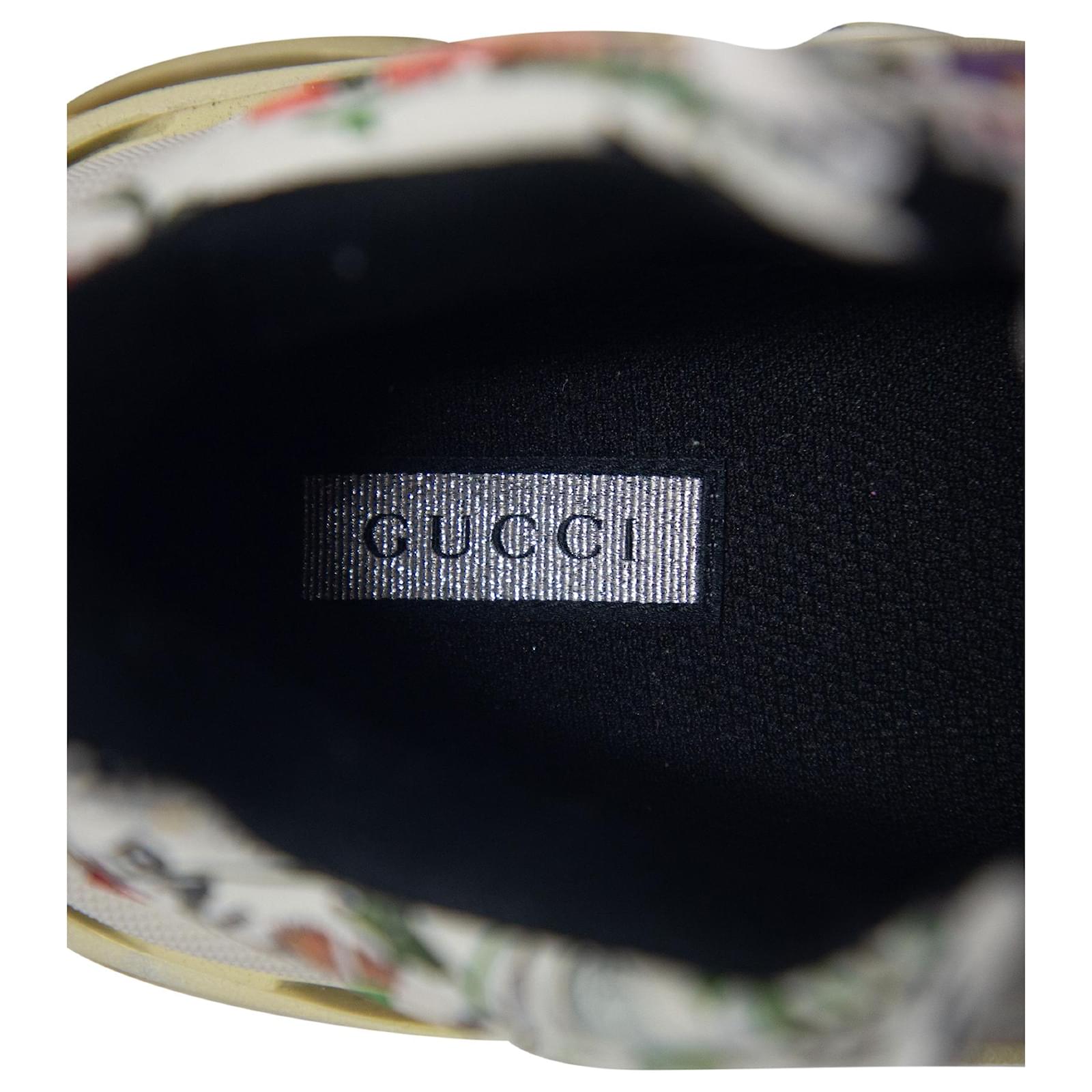 Gucci x Balenciaga Cream Floral Print Leather The Hacker Project Triple S  Sneakers Size 36 Gucci x Balenciaga