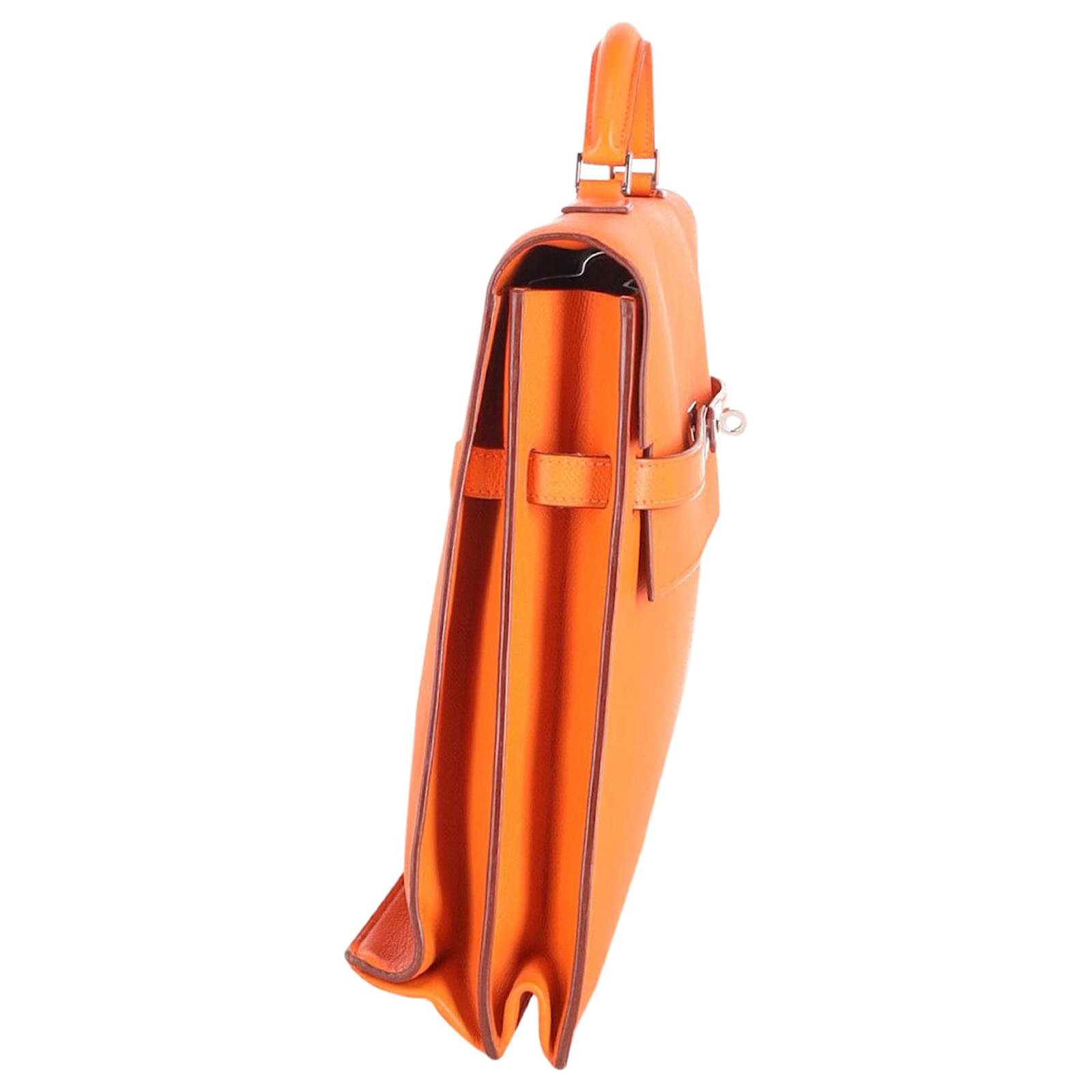 Hermès Epsom Kelly Depeches 38 Briefcase in Orange Leather ref.686957 -  Joli Closet
