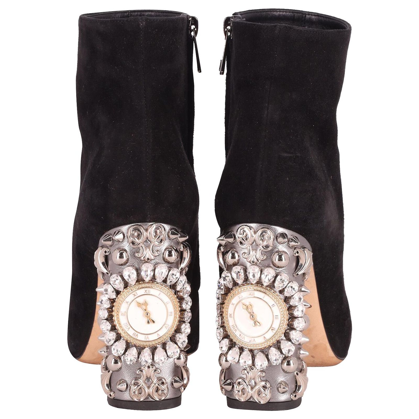 Escarpins Dolce & Gabbana Authentiques - Gris/noir Patiné, Talons Aiguilles, Taille UK 5 / EU 38, Neufs Avec Boîte