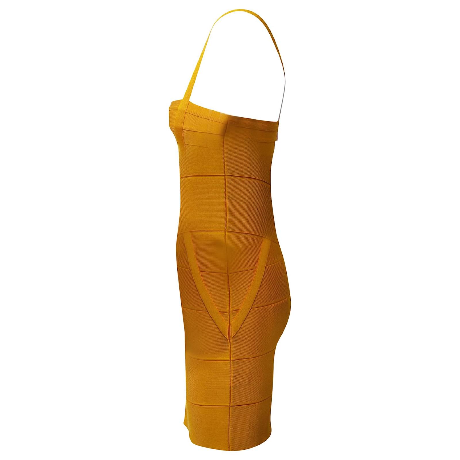 Hervé Léger Bandage Dress in Orange