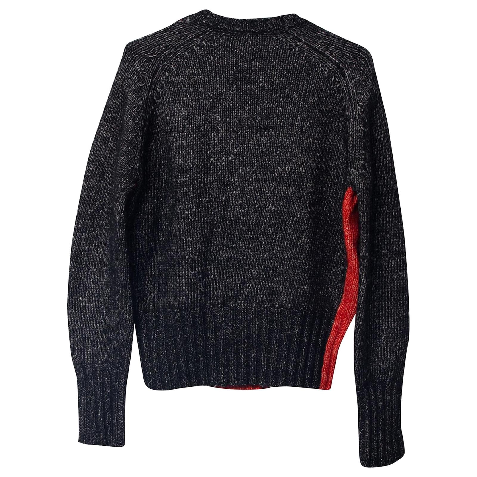 Ann Demeulemeester Crewneck Sweater in Red Cotton ref.687193