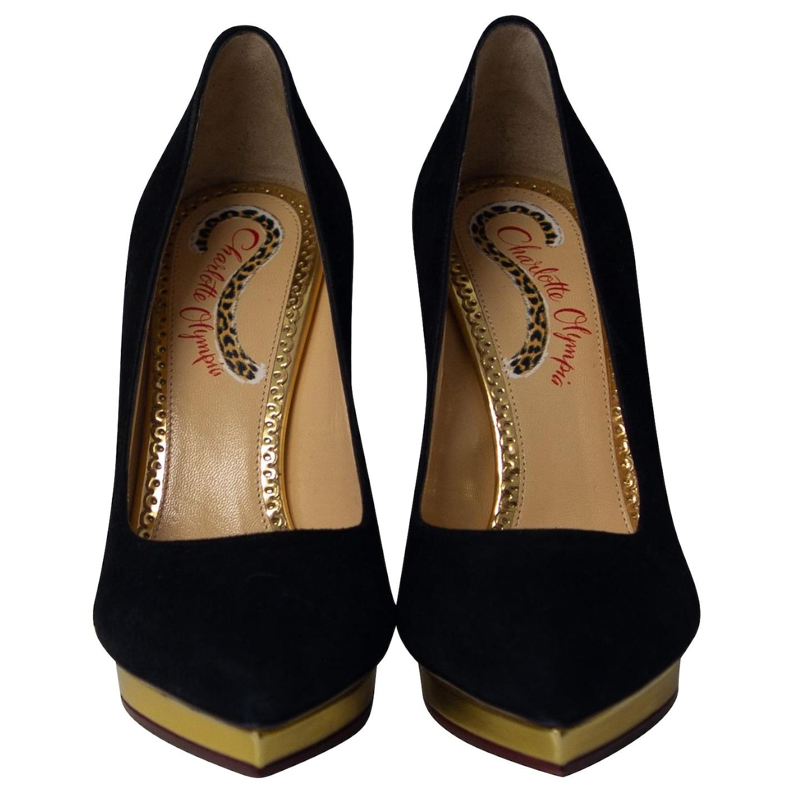 Charlotte Olympia Debbie Pumps in Black Suede ref.687542 Joli Closet