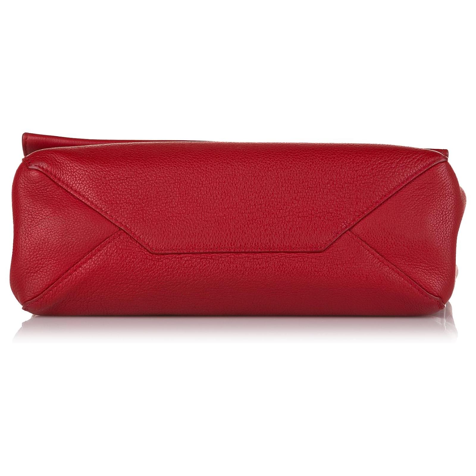Louis Vuitton Red Leather Lockme II Wallet