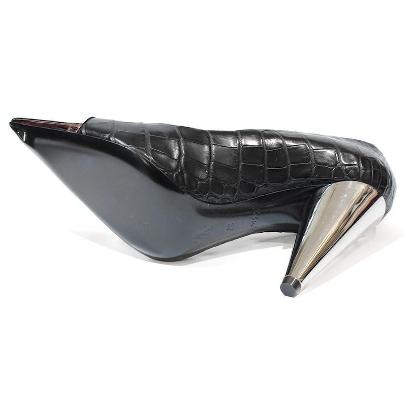 Louis Vuitton Heels Black Leather ref.688445 - Joli Closet