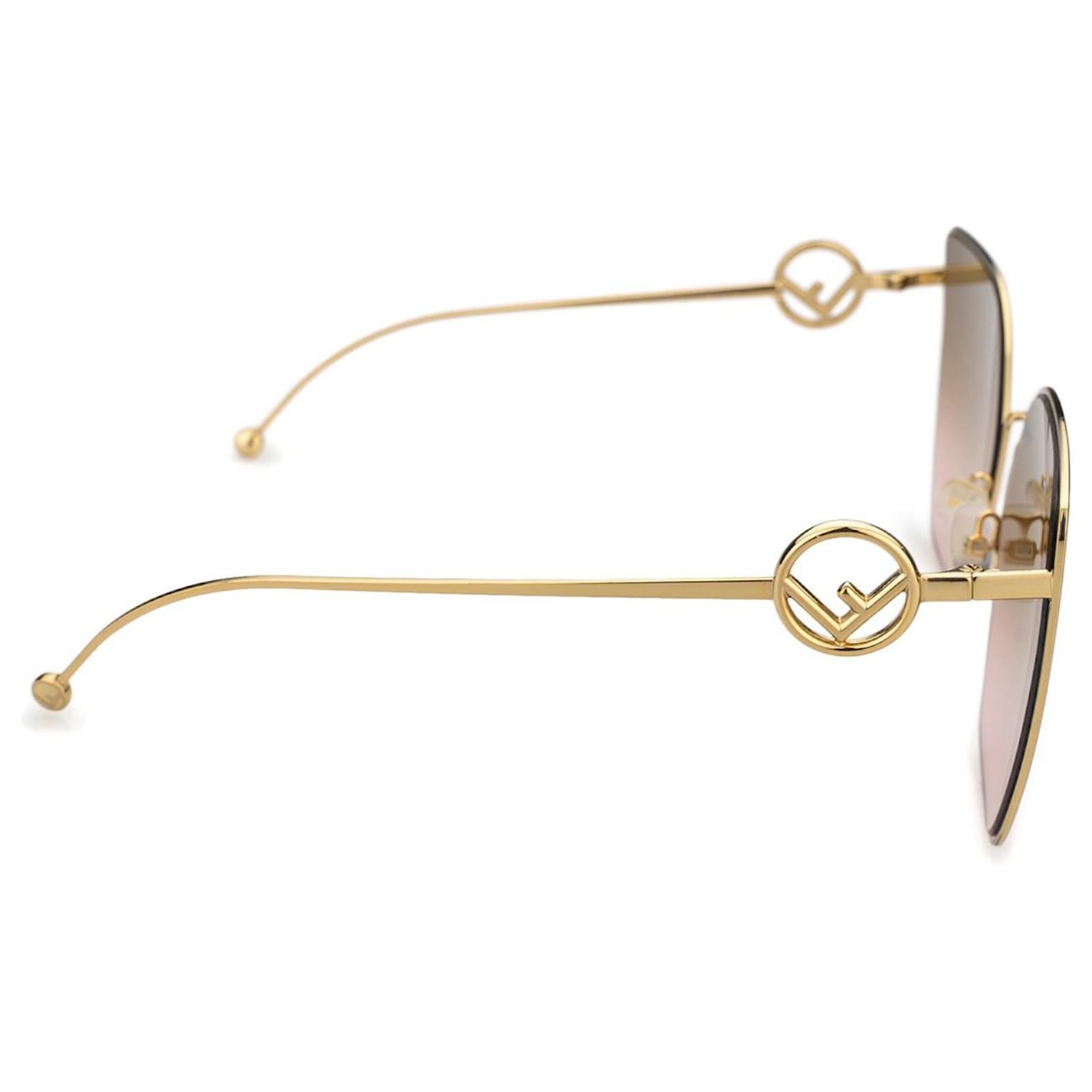 Fendi, Accessories, Fendi 58mm Metal Butterfly Sunglasses Gold Pattern