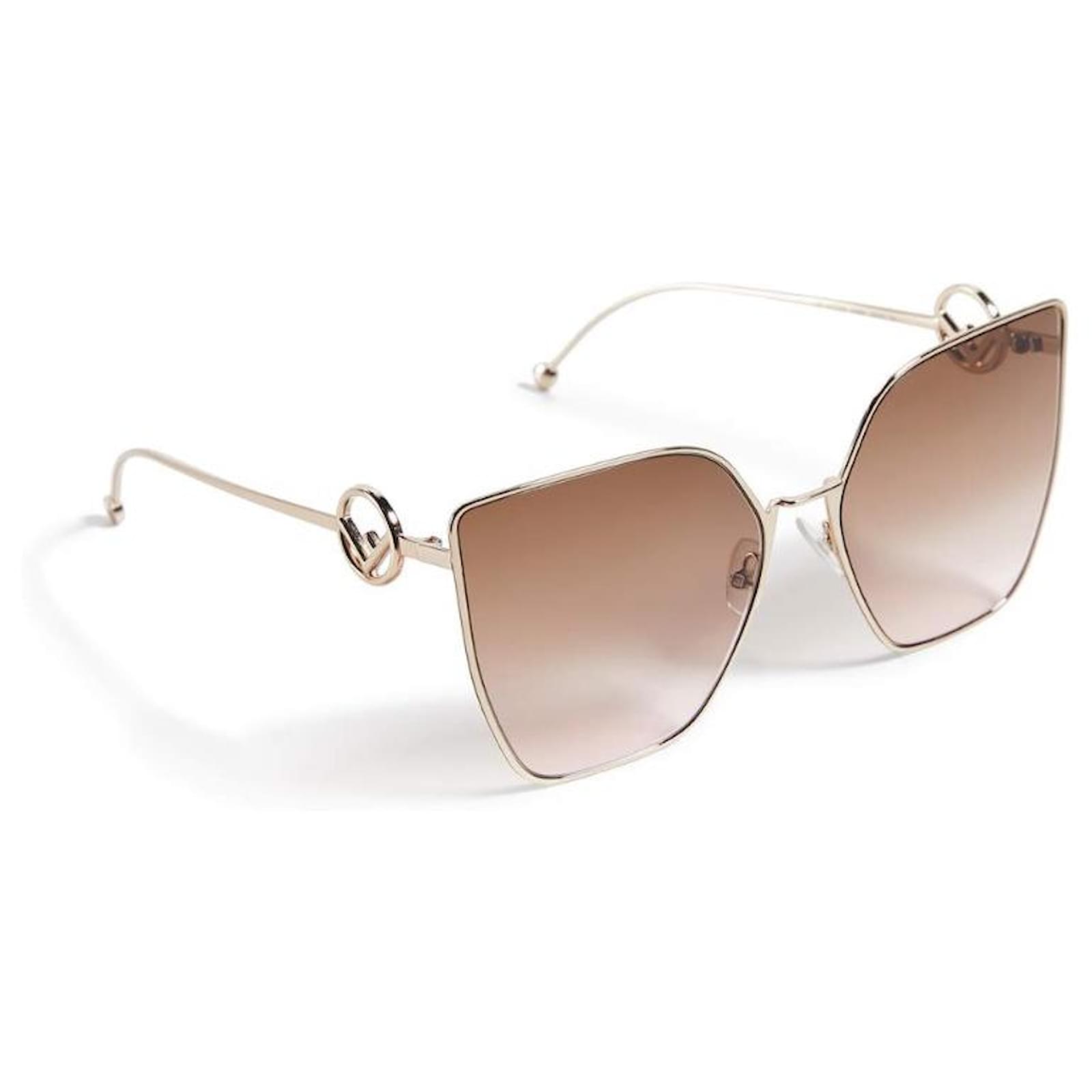 Sunglasses Fendi Gold in Metal - 34122457