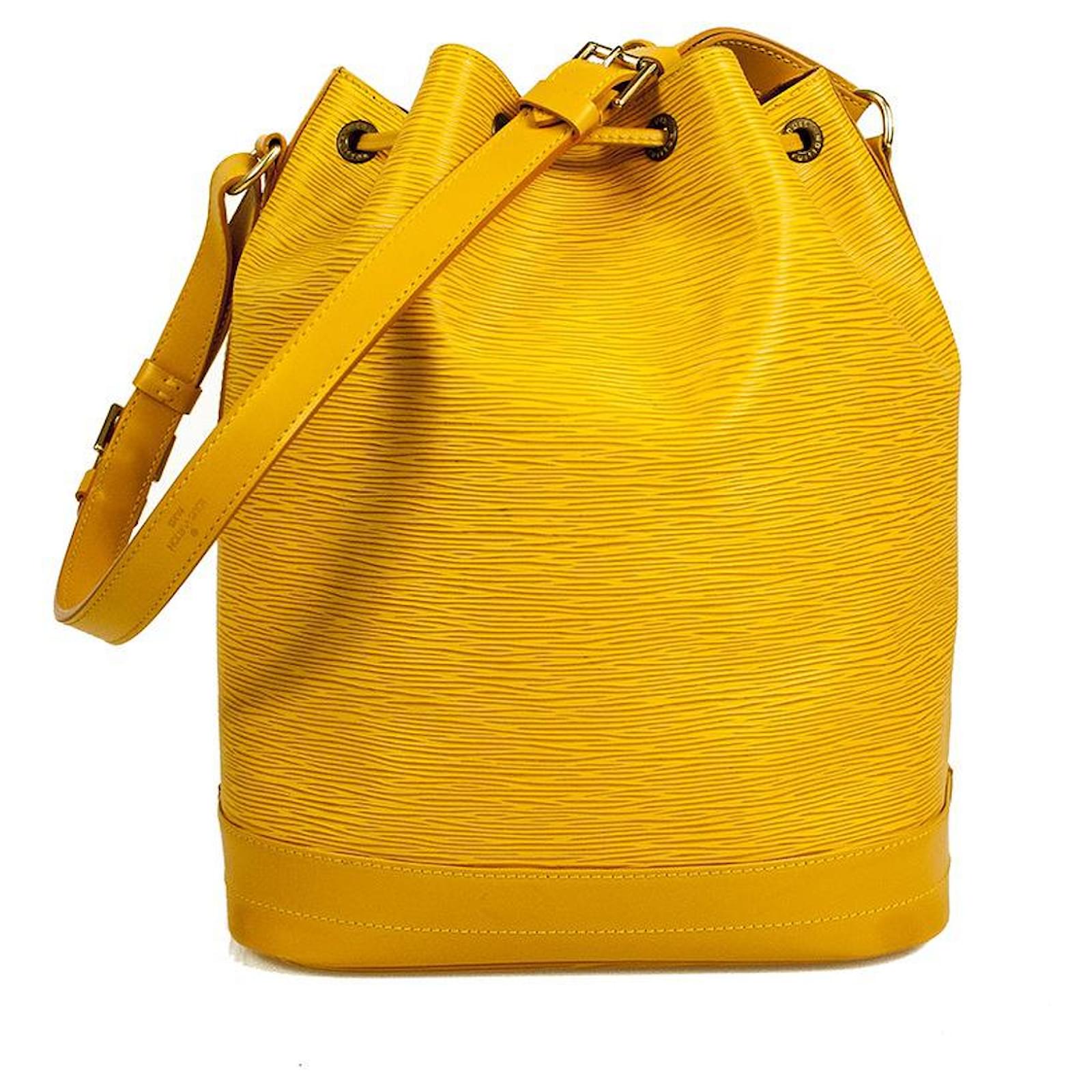 LOUIS VUITTON Yellow Epi leather Noe GM handbag Bucket Shoulder