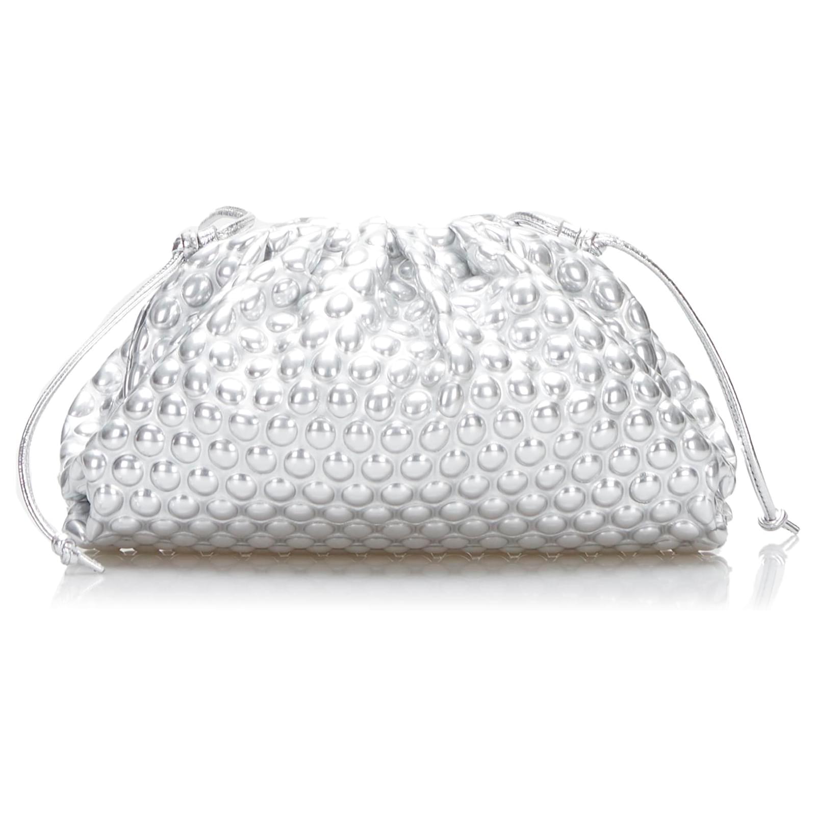 Bottega Veneta Silver The Mini Bubble Pouch Silvery Plastic ref.688894 -  Joli Closet