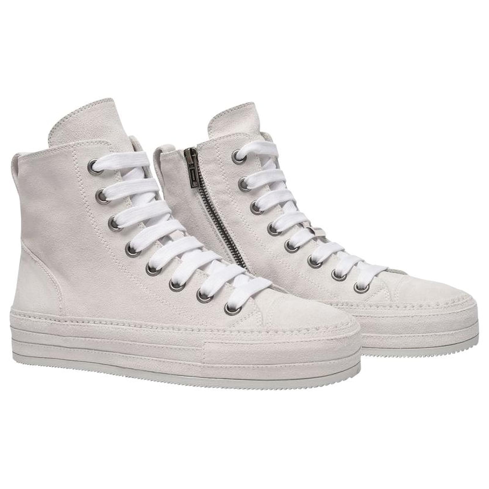 Ann Demeulemeester Raven Sneakers in White Leather ref
