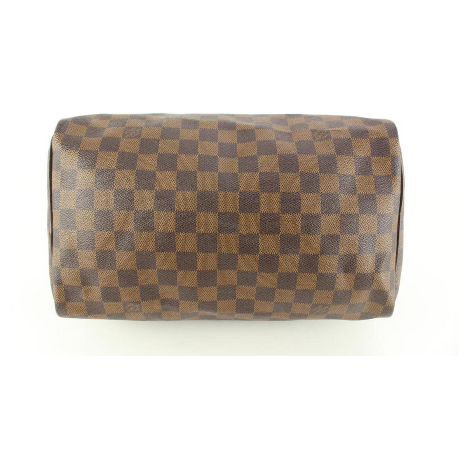 Louis Vuitton Damier Ebene Speedy 30 Boston Bag Leather ref.689212 - Joli  Closet