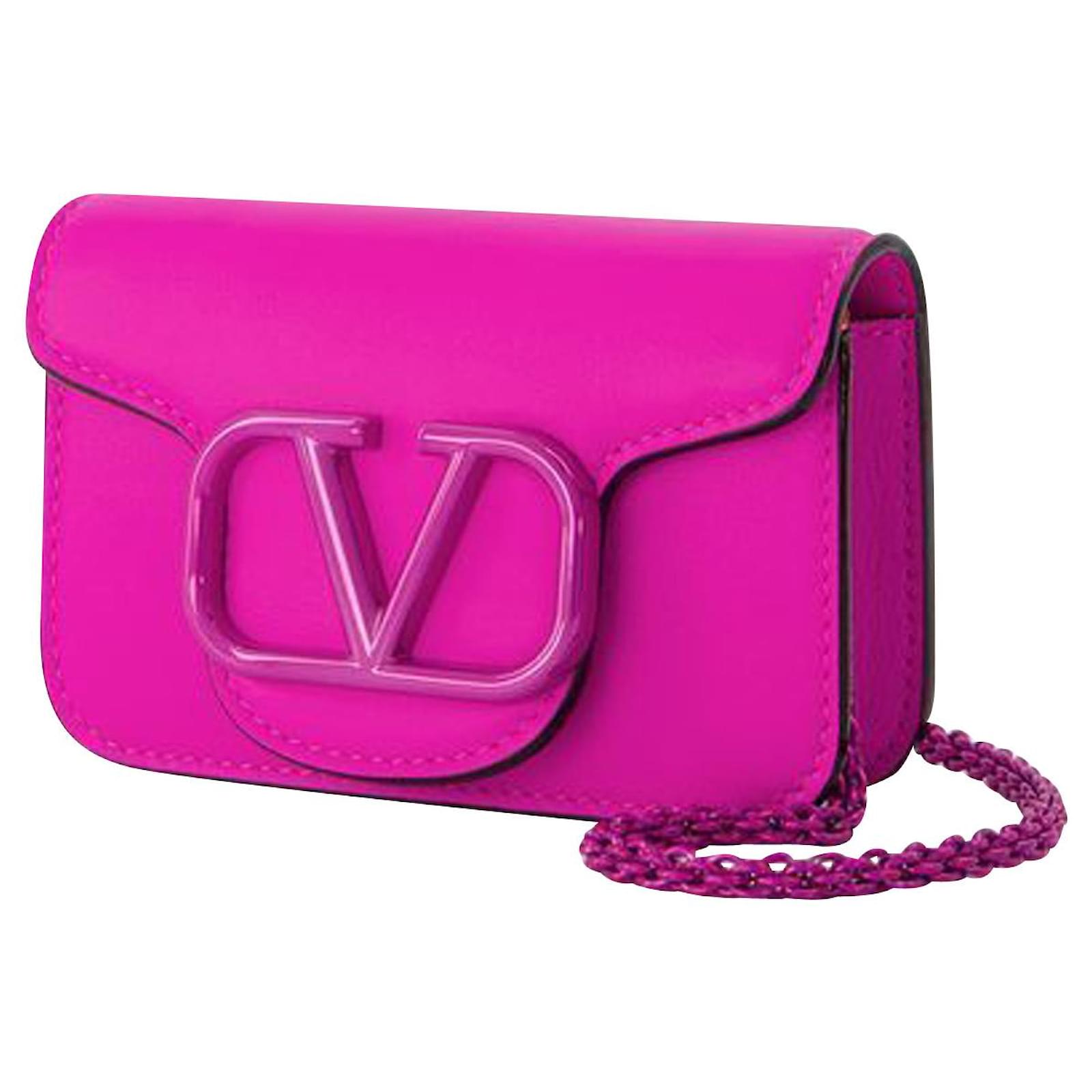 Valentino Garavani VLogo Loco Flap Shoulder Bag Leather Mauve