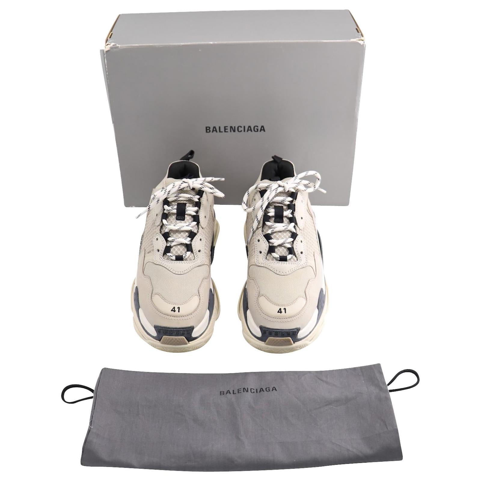 Balenciaga Triple S Sneakers in Beige Polyurethane Plastic ref