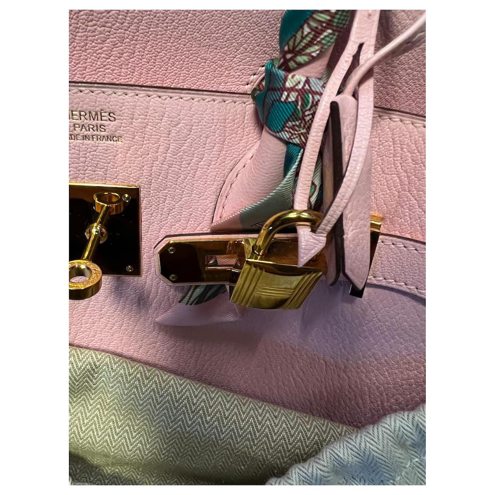 A CUSTOM ROSE SAKURA, ROSE CONFETTI & PINK 5P CHÈVRE LEATHER BIRKIN 30 WITH  GOLD HARDWARE