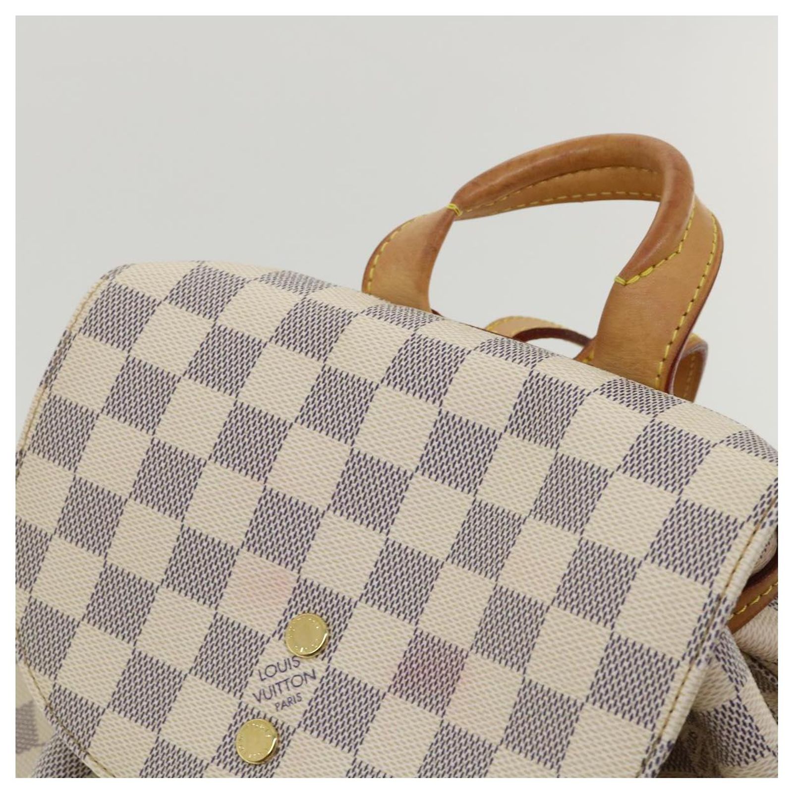 LOUIS VUITTON Damier Azur Speron Backpack N41578 LV Auth bs2469 Louis Vuitton Damier Azur Sperone Backpack – Modaselle main image 4