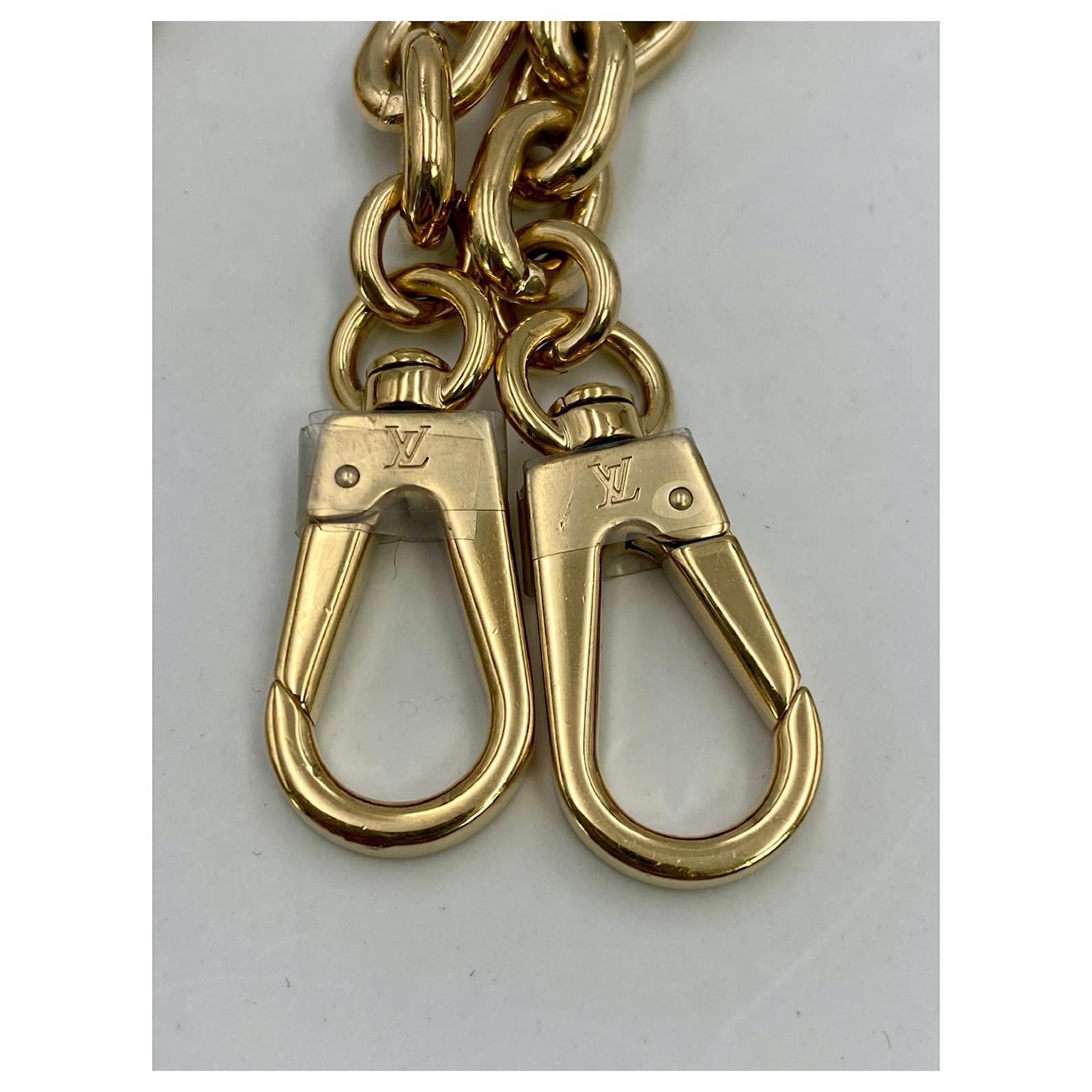 LOUIS VUITTON Metal Chain Shoulder Strap Gold 1250716