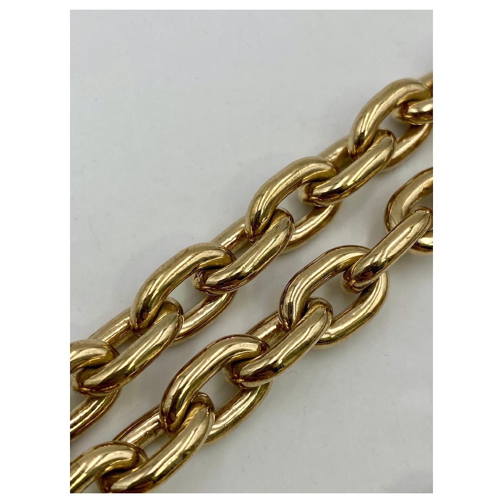 LOUIS VUITTON Metal Chain Shoulder Strap Gold 1250716