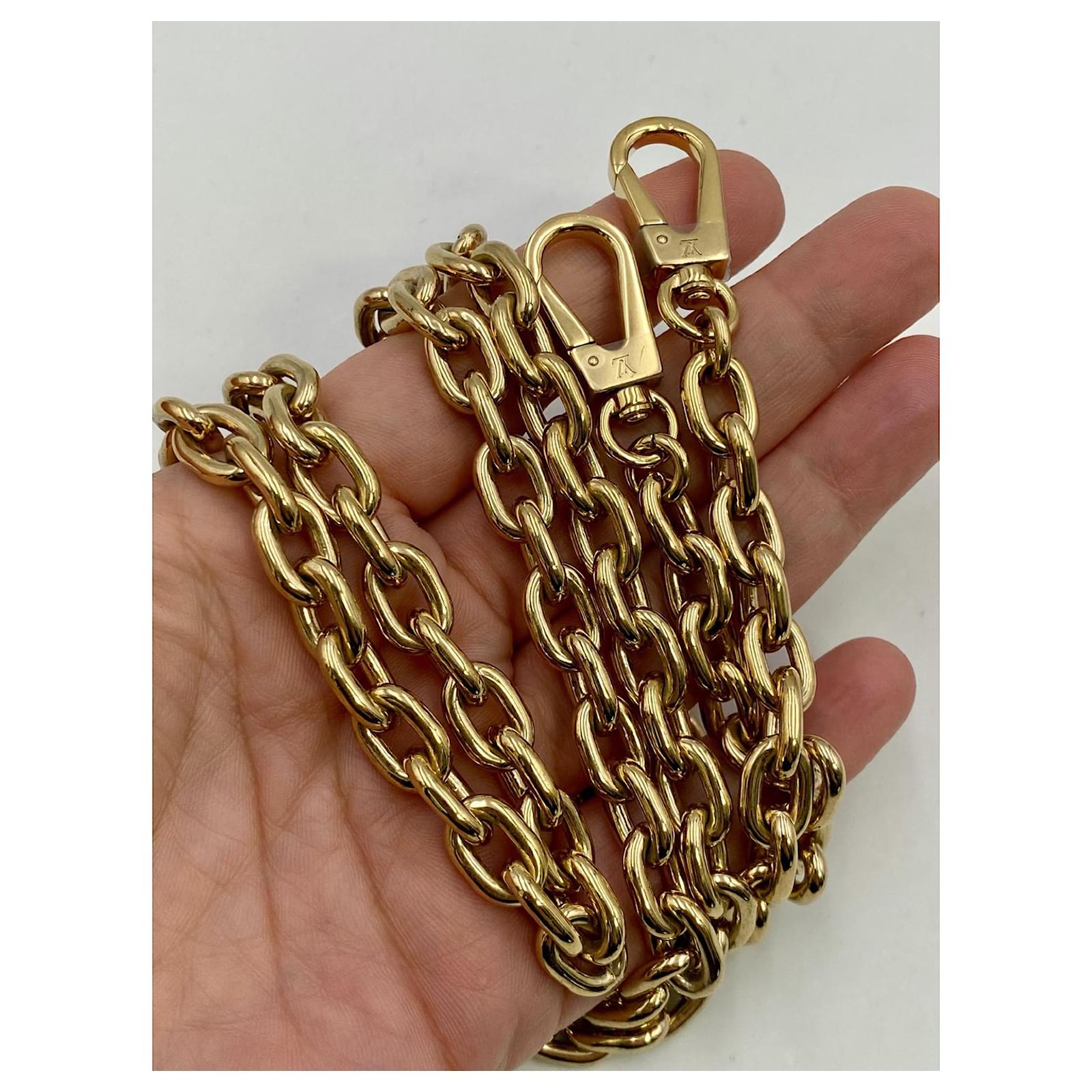 Removable Louis Vuitton golden chain shoulder strap Steel ref.388984 - Joli  Closet
