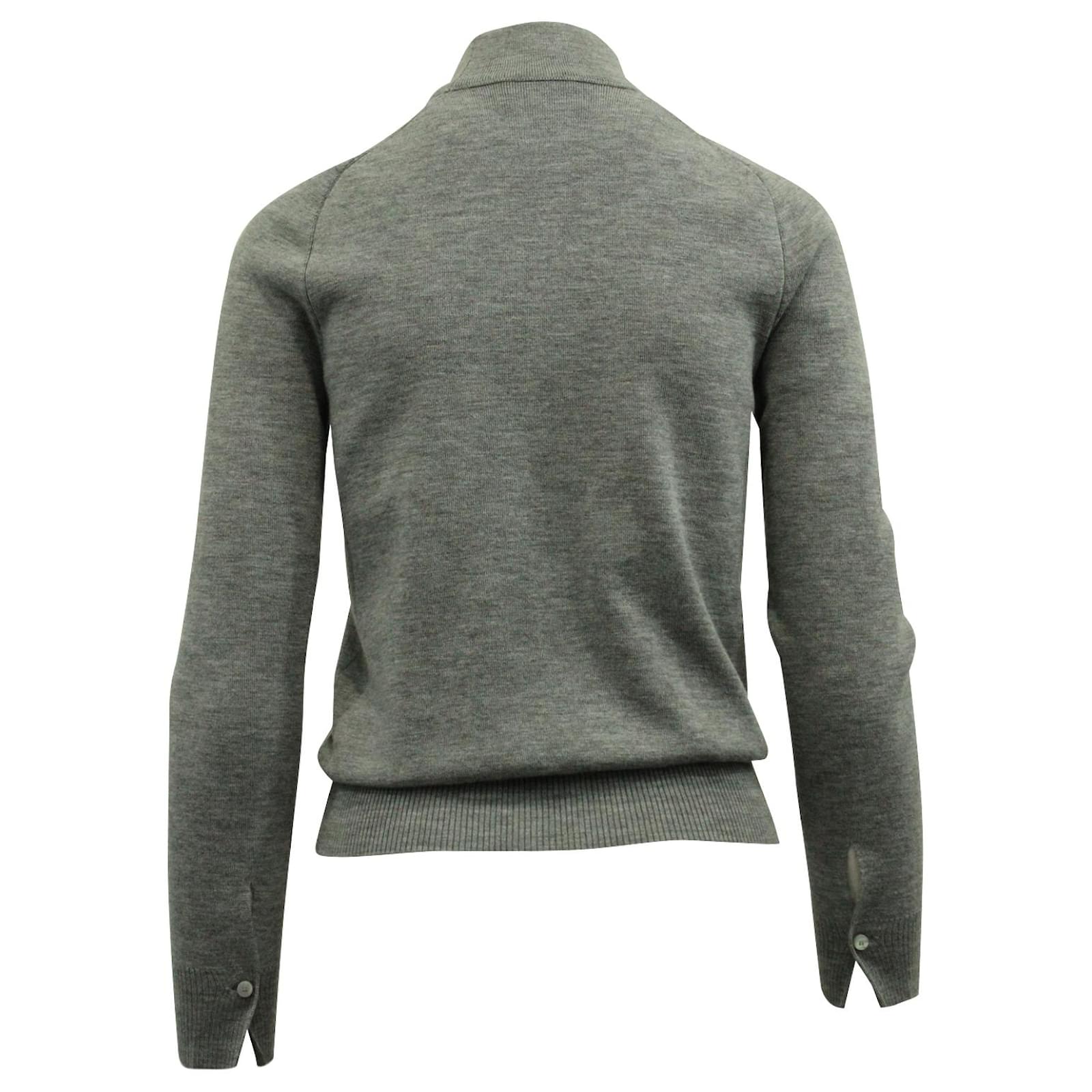 Chloé Chloe Col Roulé avec Pull à Col Trou de Clé en Laine Grise ref ...