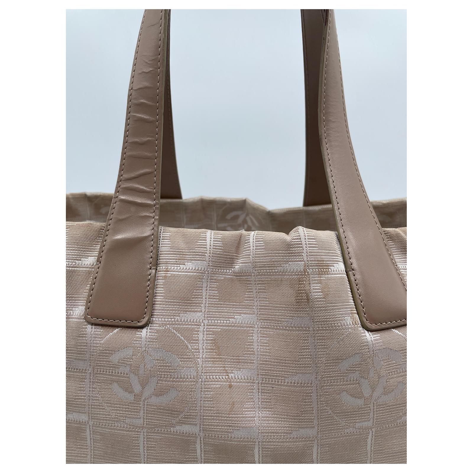 CHANEL Nylon Travel Tote Beige 1293436