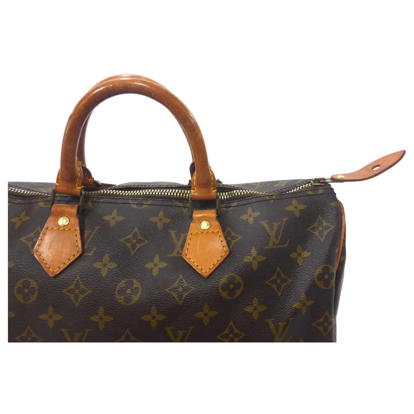 Louis Vuitton Speedy 35 monogram Brown Leather ref.691302 - Joli Closet