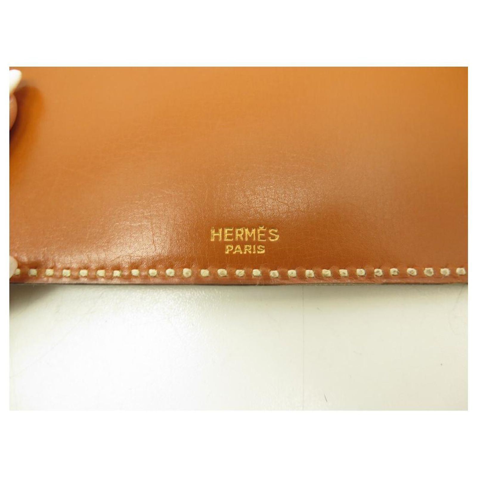 Porte Agenda HERMES En Cuir Box Bicolore Vintage - Modèle Simple PM, élégant Et Pratique