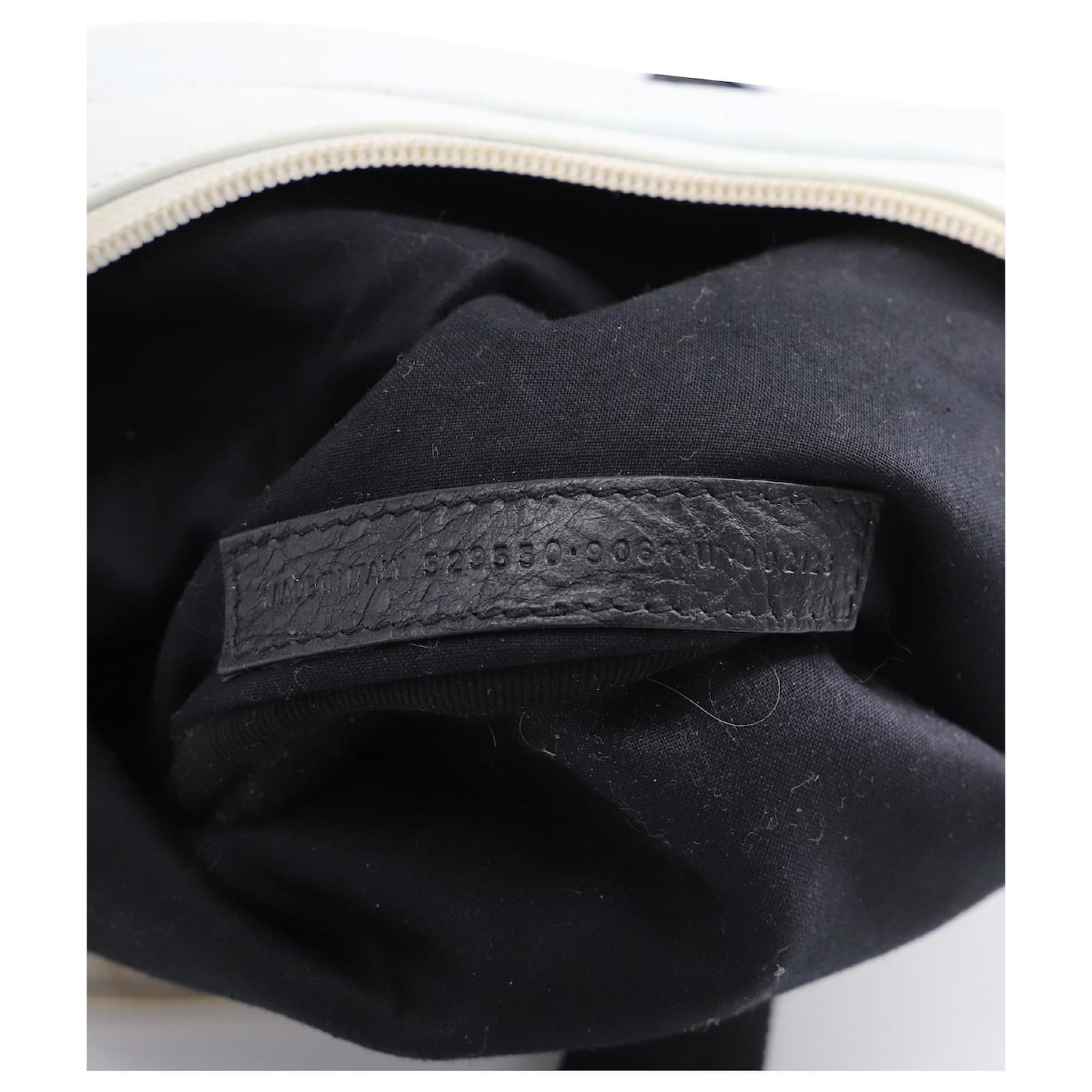 Balenciaga Graffiti-Print Belt Bag in White Leather ref.691952