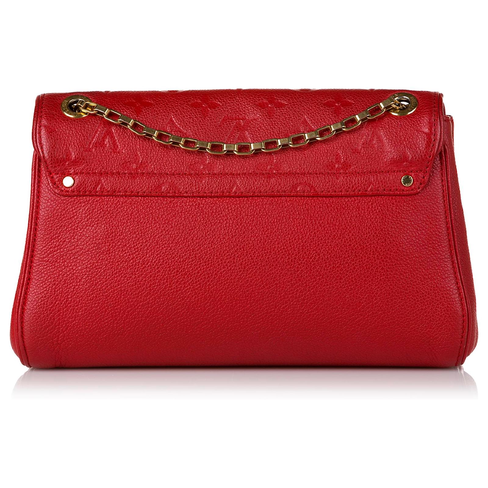 LV Monogram Empreinte Leather Saint Germain PM Red_Louis