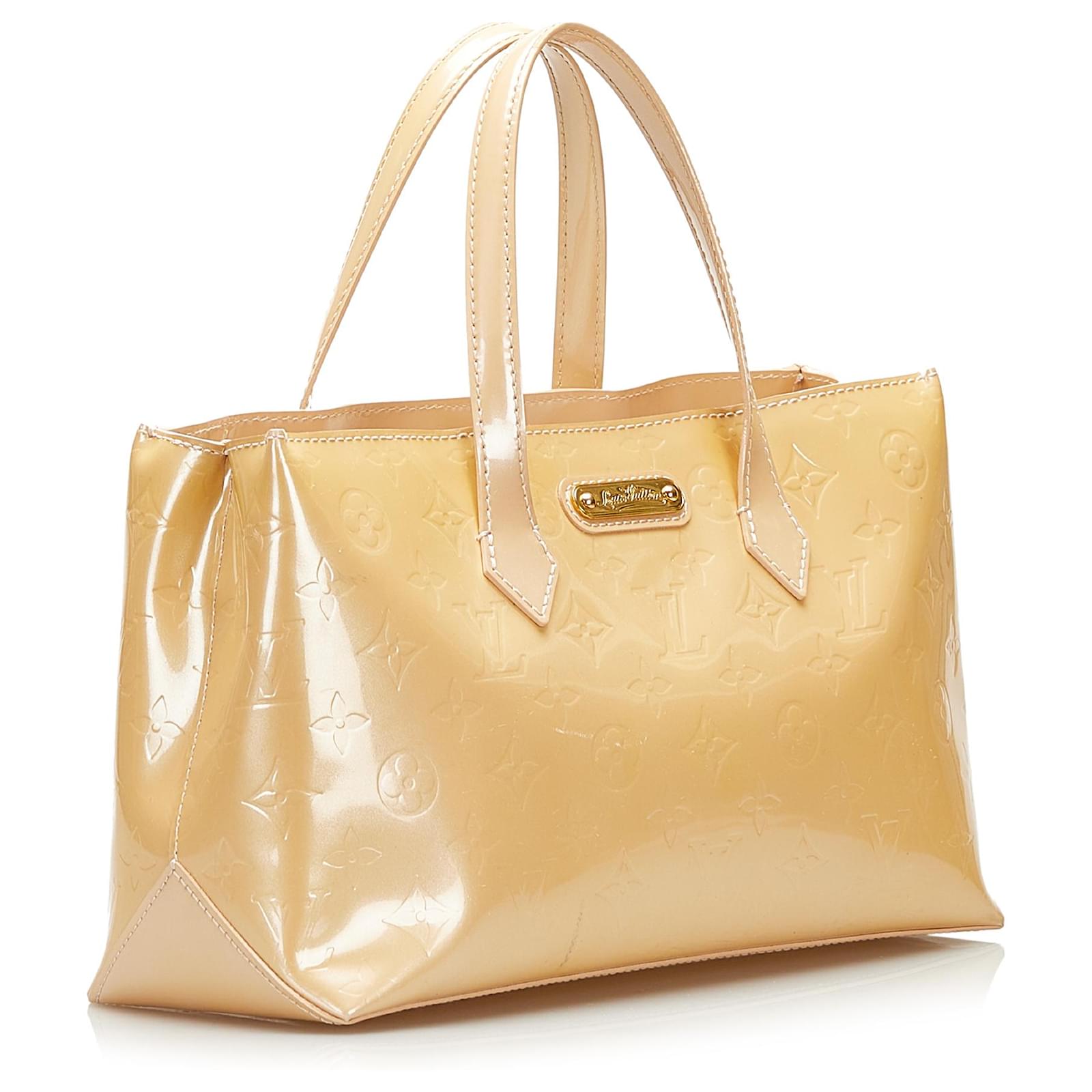 Wilshire patent leather tote Louis Vuitton Beige in Patent leather