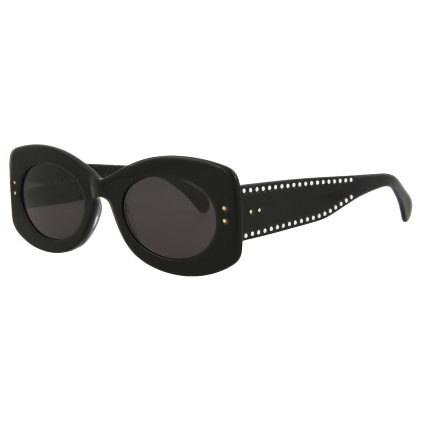 Alaïa Alaia Round-Frame Acetate Sunglasses Black Cellulose fibre ref ...