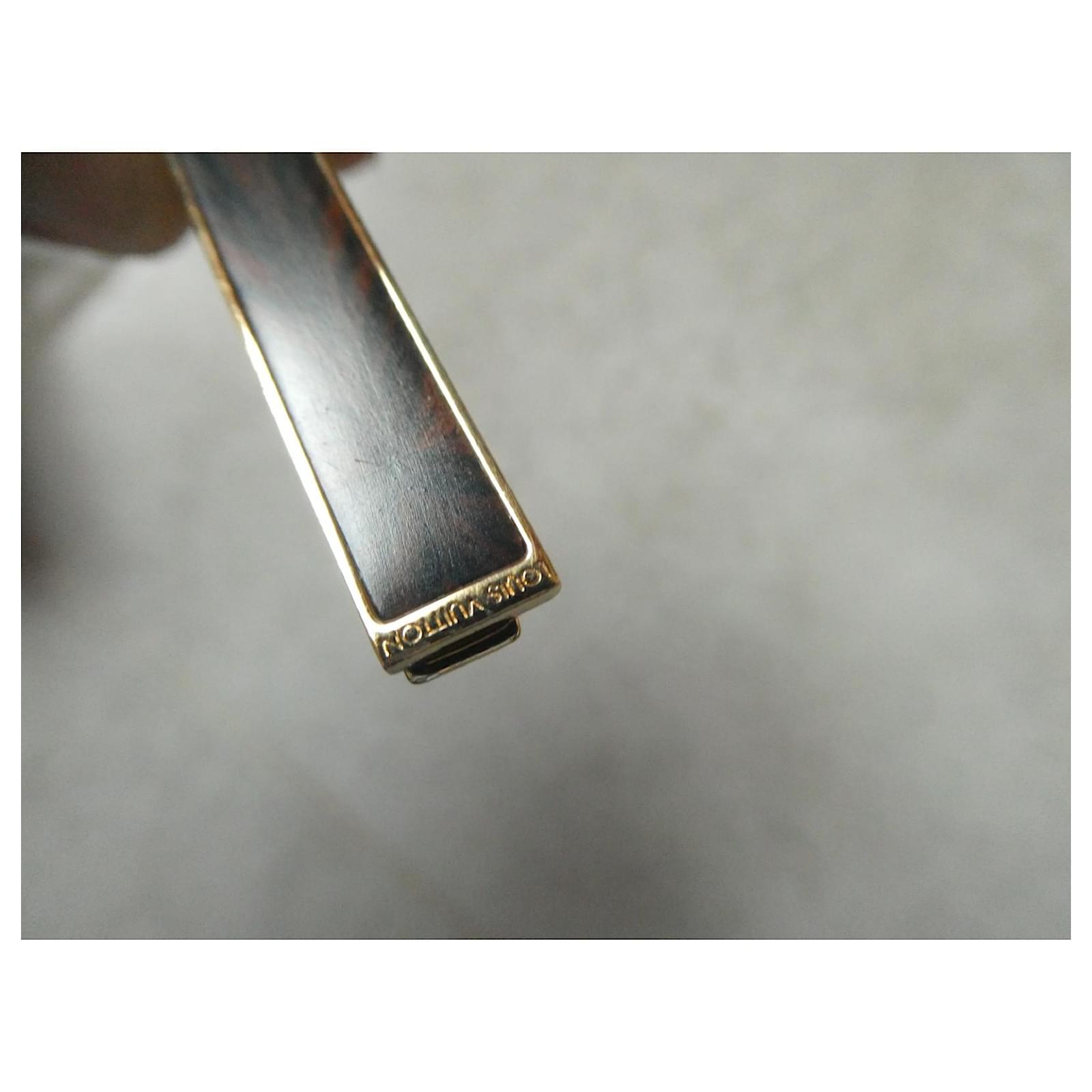 louis vuitton tie clip in golden steel with box Gold hardware ref