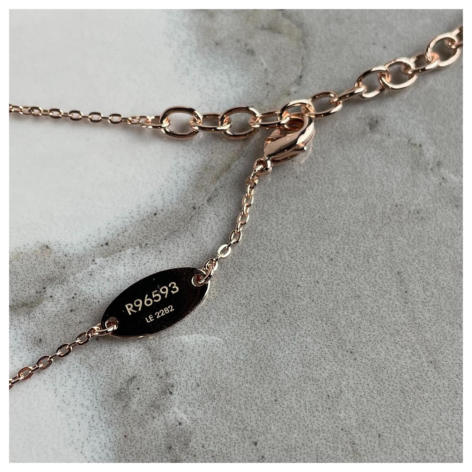 Louis Vuitton Precious Nanogram Tag Necklace Silvery Pink Metal ref.693466  - Joli Closet