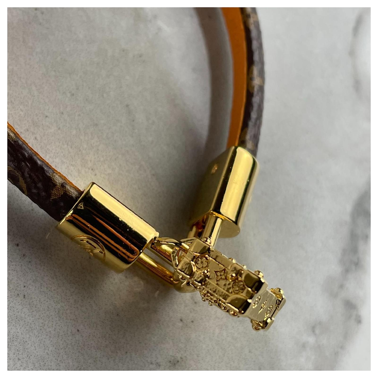 Louis Vuitton LV Tribute Bracelet - Brown, Brass Charm, Bracelets