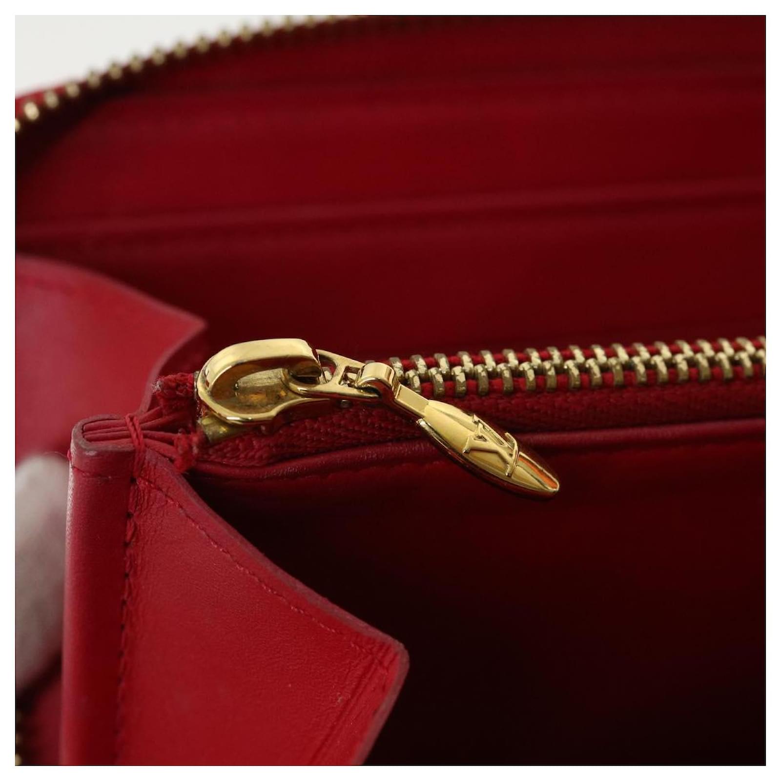 LOUIS VUITTON Vernis Yayoi Kusama Zippy Wallet Long Wallet Rouge M91572  37831 Red Patent leather ref.848356 - Joli Closet
