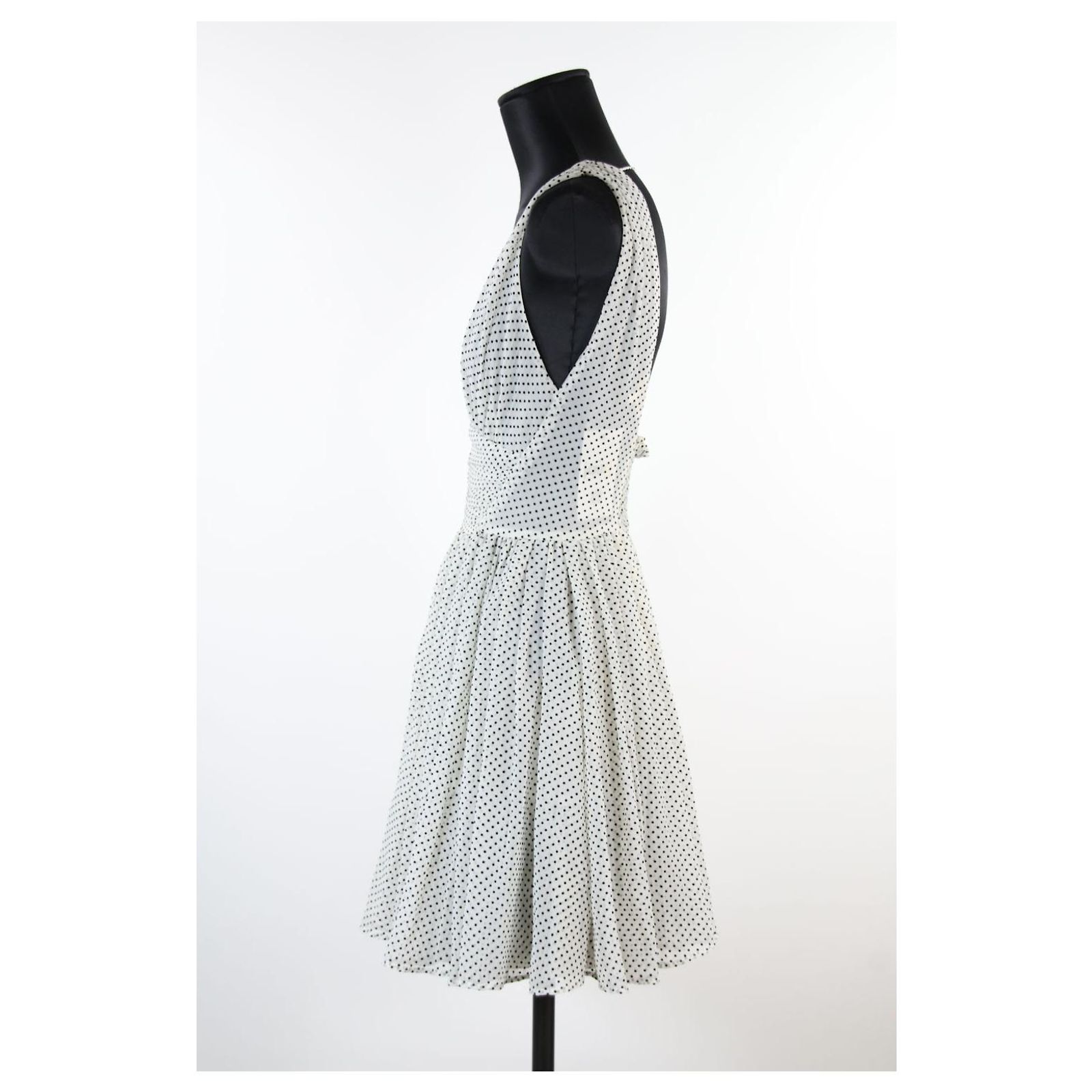 Robe MAJE Noire Taille 36 - Style évasé, Longueur Genou - Occasion Très Bon état